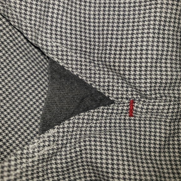 Mens sz L Long sleeve Tommy Hilfiger gray Houndstooth shirt - Picture 7 of 8